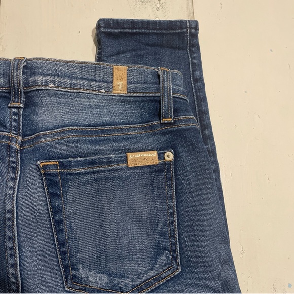 7 For All Mankind The Ankle Skinny Jeans - Sz 24 - Picture 5 of 7